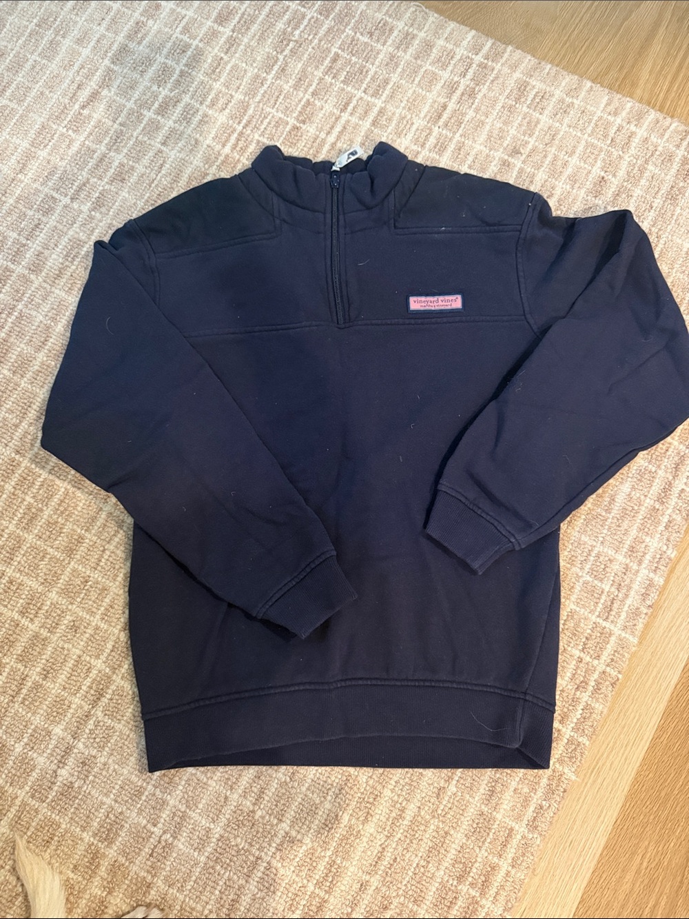 Men's Navy Quarter-Zip Sweater VV size small